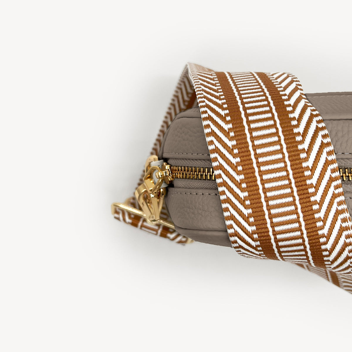 Tan & White Stripe Aztec Strap