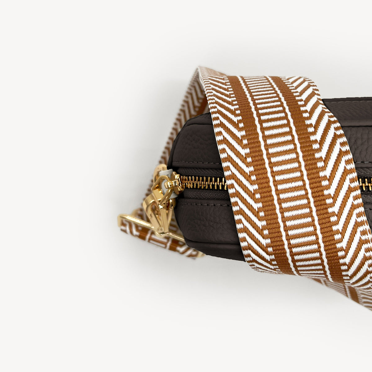 Tan & White Stripe Aztec Strap