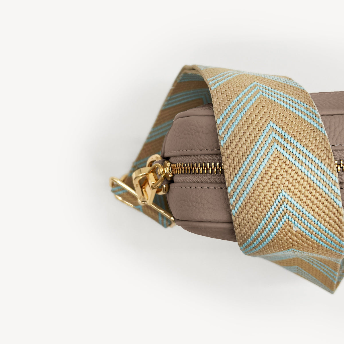 Pale Blue & Tan Arrow Strap
