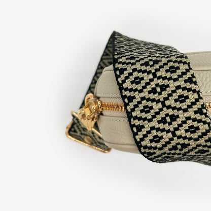Black & Stone Embroidered Strap