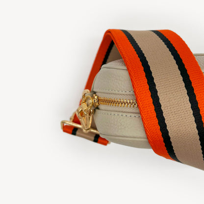Orange, Tan & Black Stripe Strap