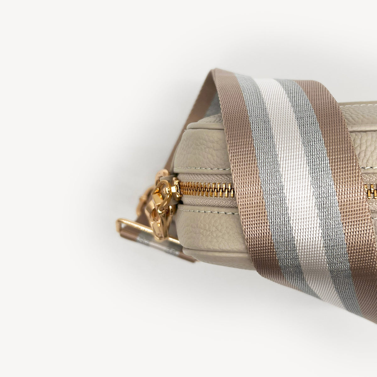 Champagne & Silver Stripe Strap