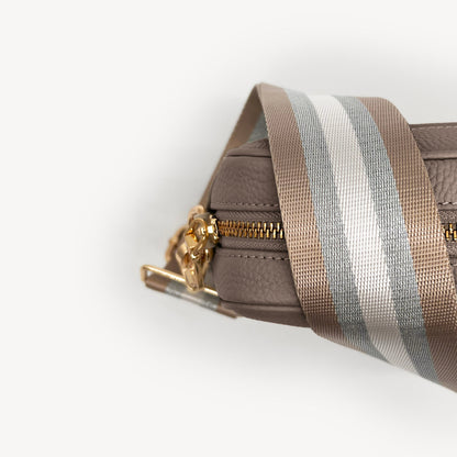 Champagne & Silver Stripe Strap