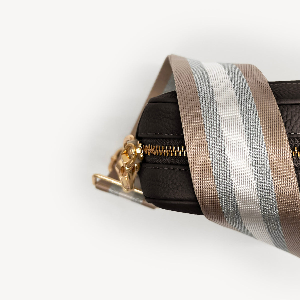 Champagne & Silver Stripe Strap
