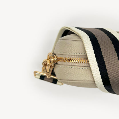 Black, Stone & Tan Stripe Strap