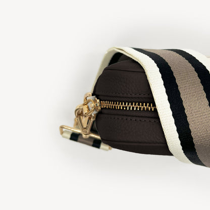 Black, Stone & Tan Stripe Strap