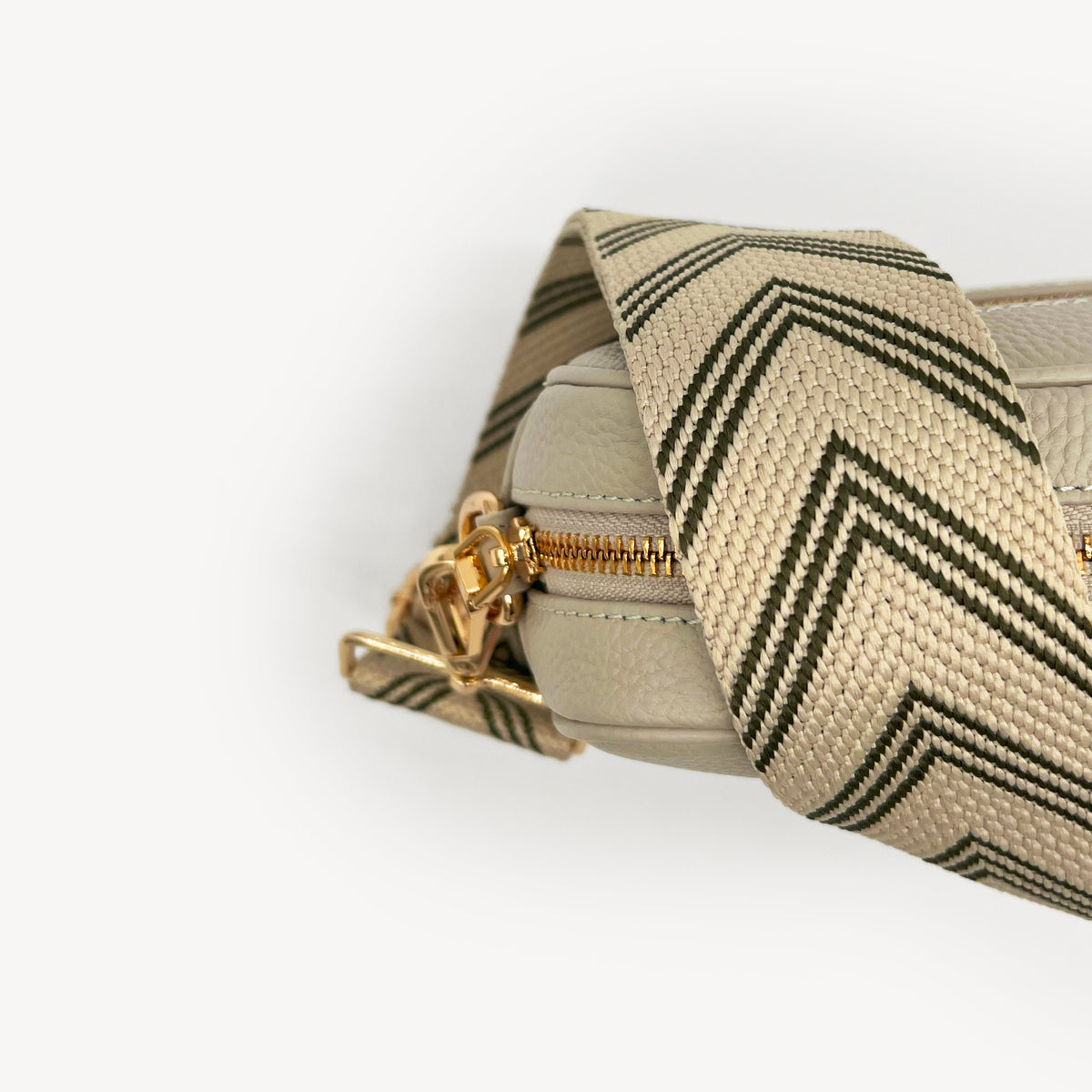 Olive Green & Stone Arrow Strap