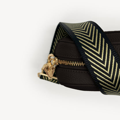 Black & Gold Chevron Strap