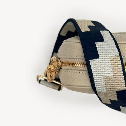 Navy, Stone & Tan Puzzle Strap