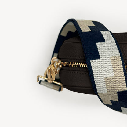 Navy, Stone & Tan Puzzle Strap