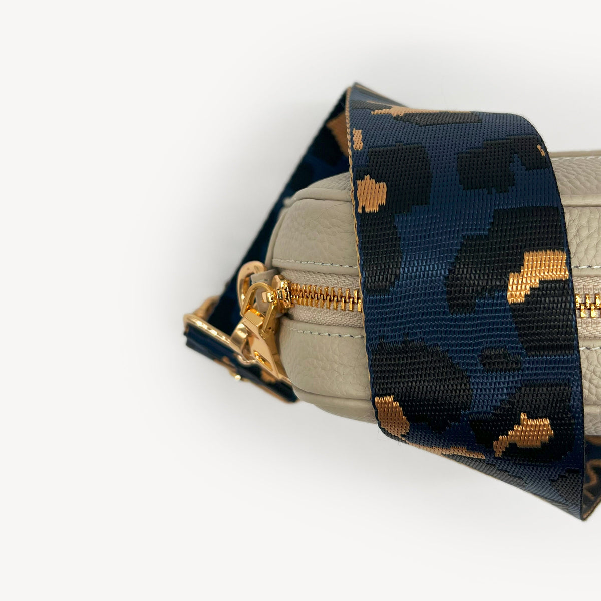 Navy & Gold Leopard Strap