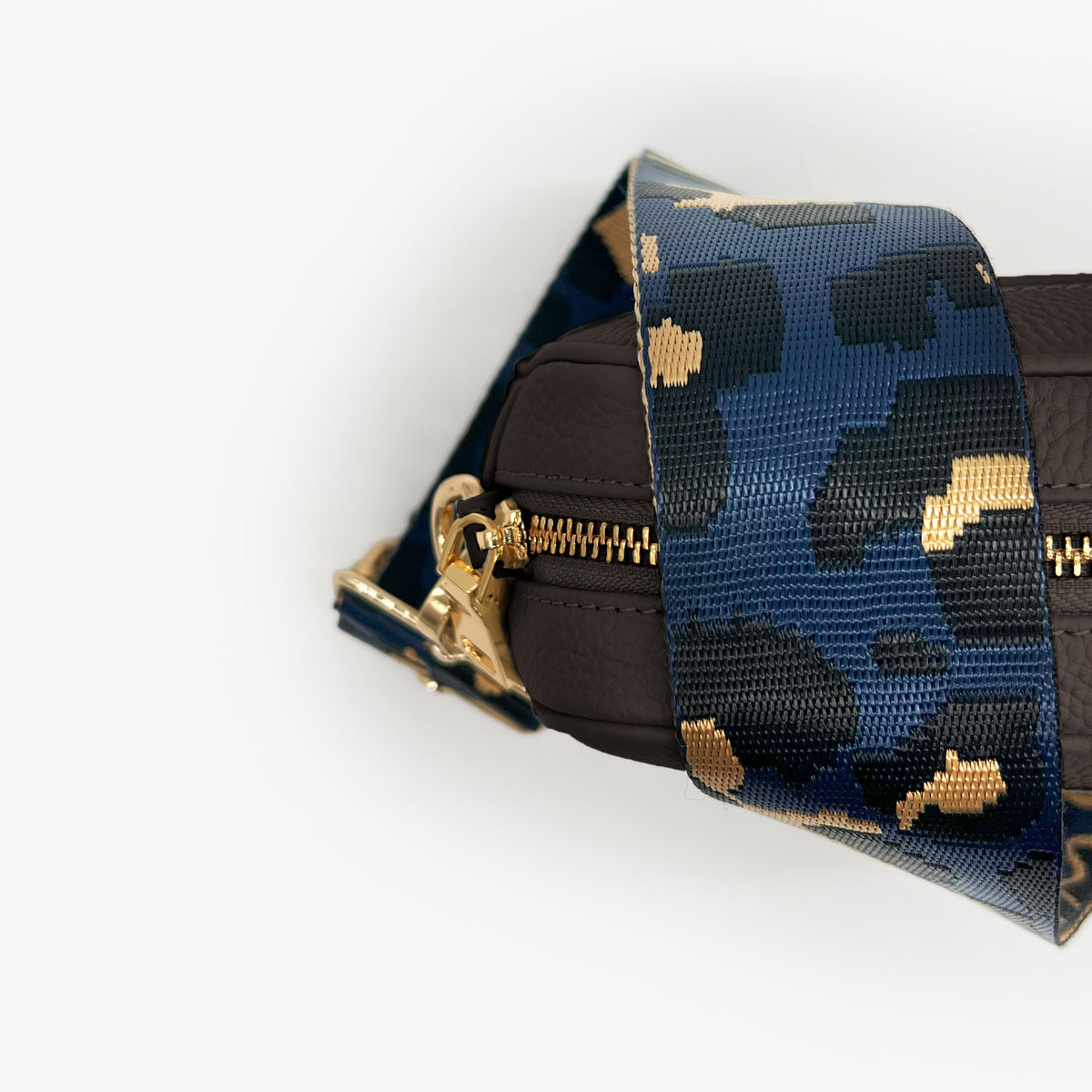 Navy & Gold Leopard Strap