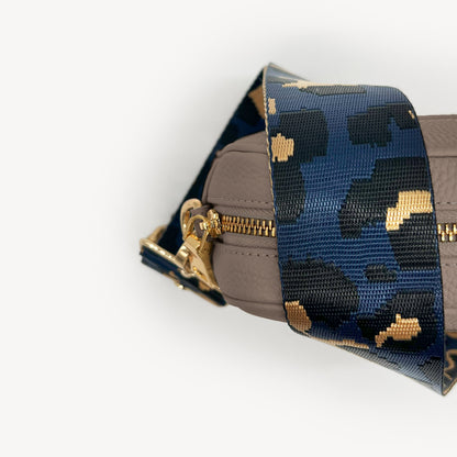 Navy & Gold Leopard Strap