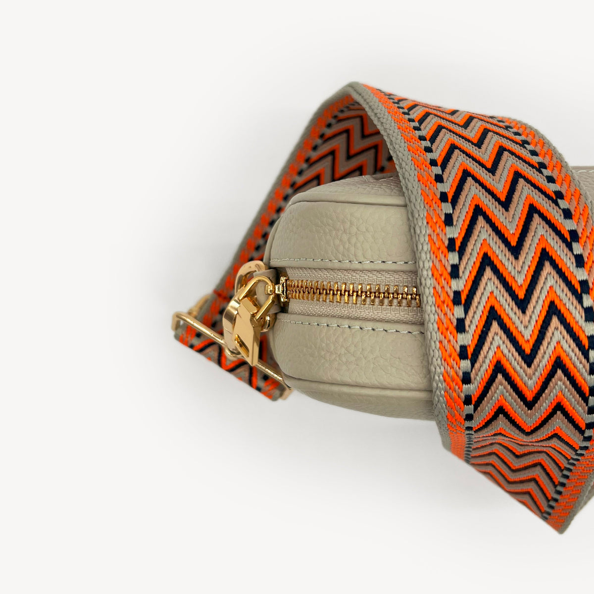 Orange, Black & Stone Aztec Strap