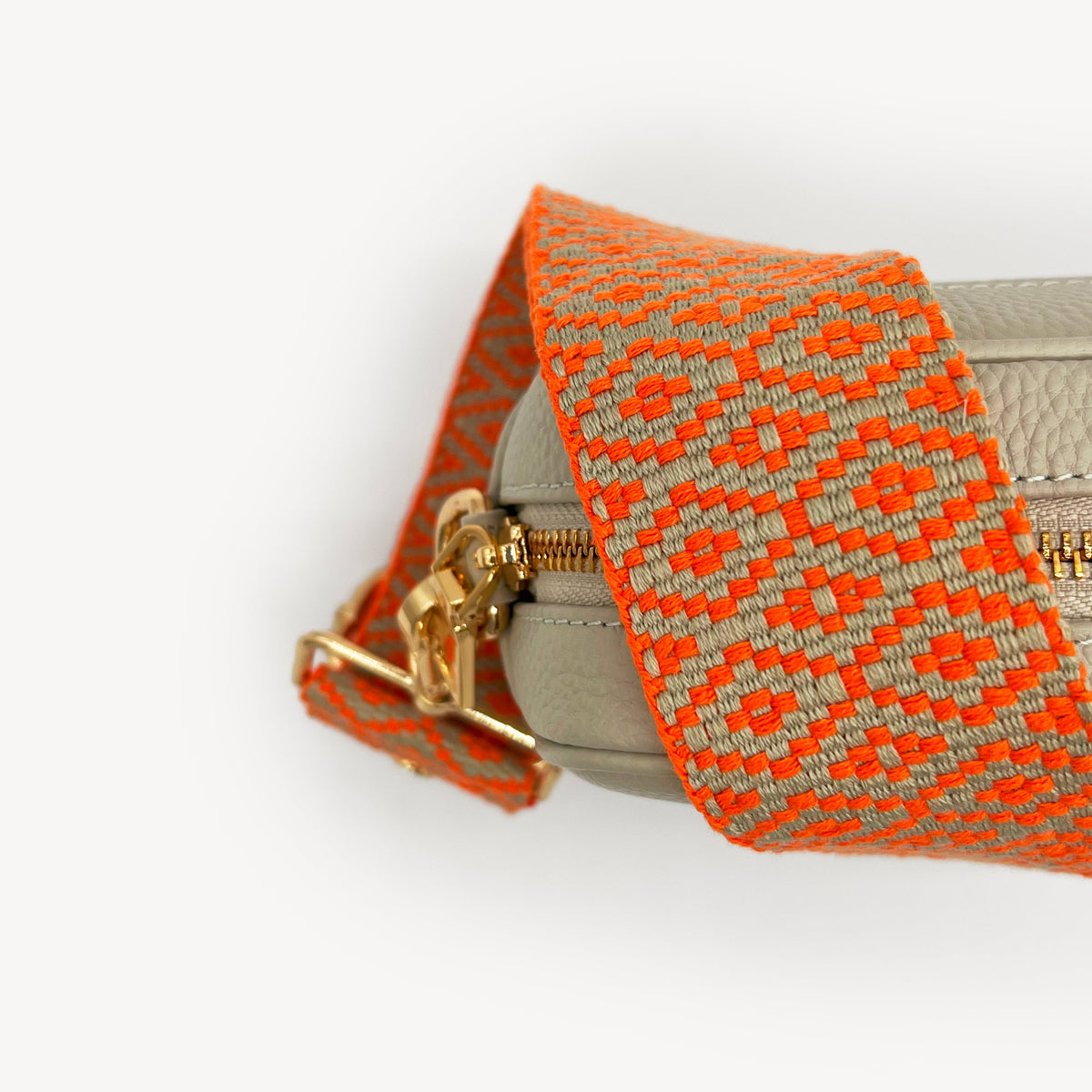 Orange & Stone Embroidered Strap