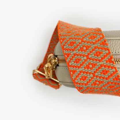 Orange & Stone Embroidered Strap