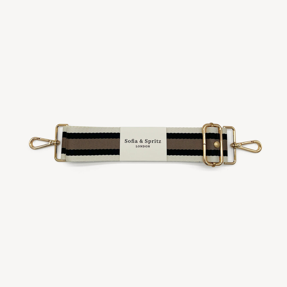 Black, Stone & Tan Stripe Strap
