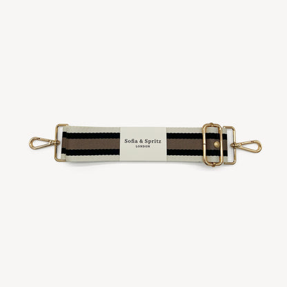 Black, Stone & Tan Stripe Strap