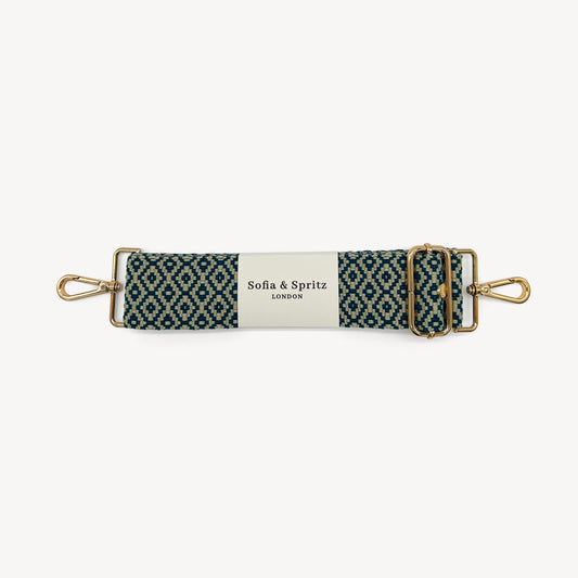 Blue & Stone Embroidered Strap