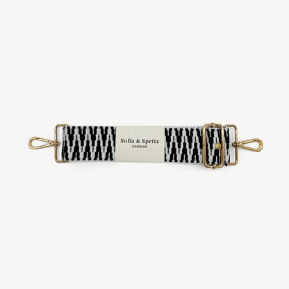 Black & White Zigzag Strap