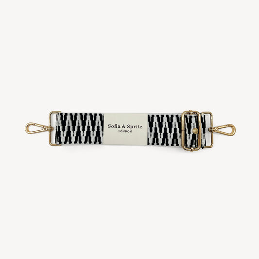 Black & White Zigzag Strap