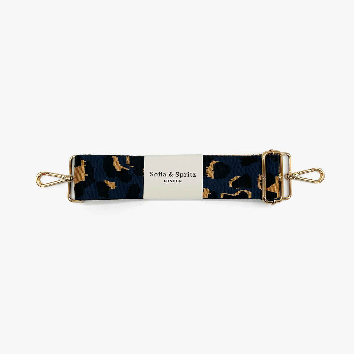 Navy & Gold Leopard Strap