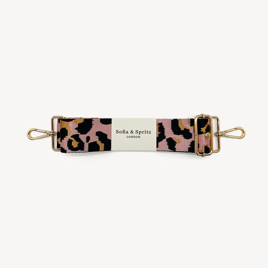 Pale Pink & Gold Leopard Strap