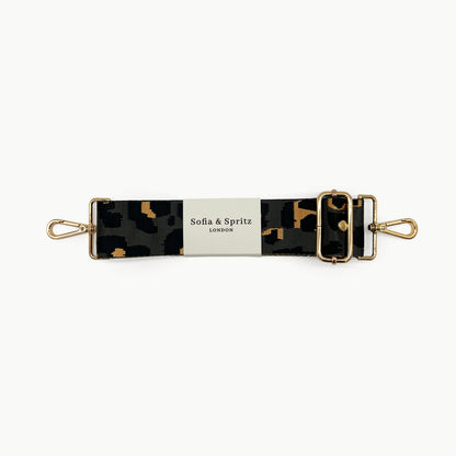 Grey & Gold Leopard Strap