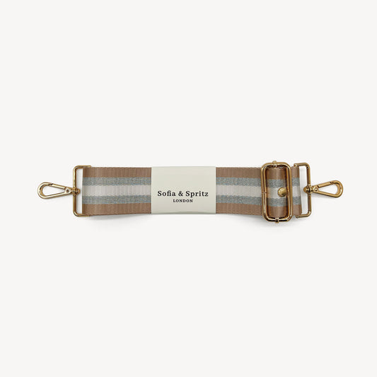 Champagne & Silver Stripe Strap