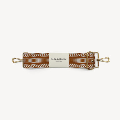 Tan & White Stripe Aztec Strap