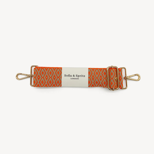 Orange & Stone Embroidered Strap