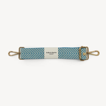 Sky Blue & White Chevron Strap