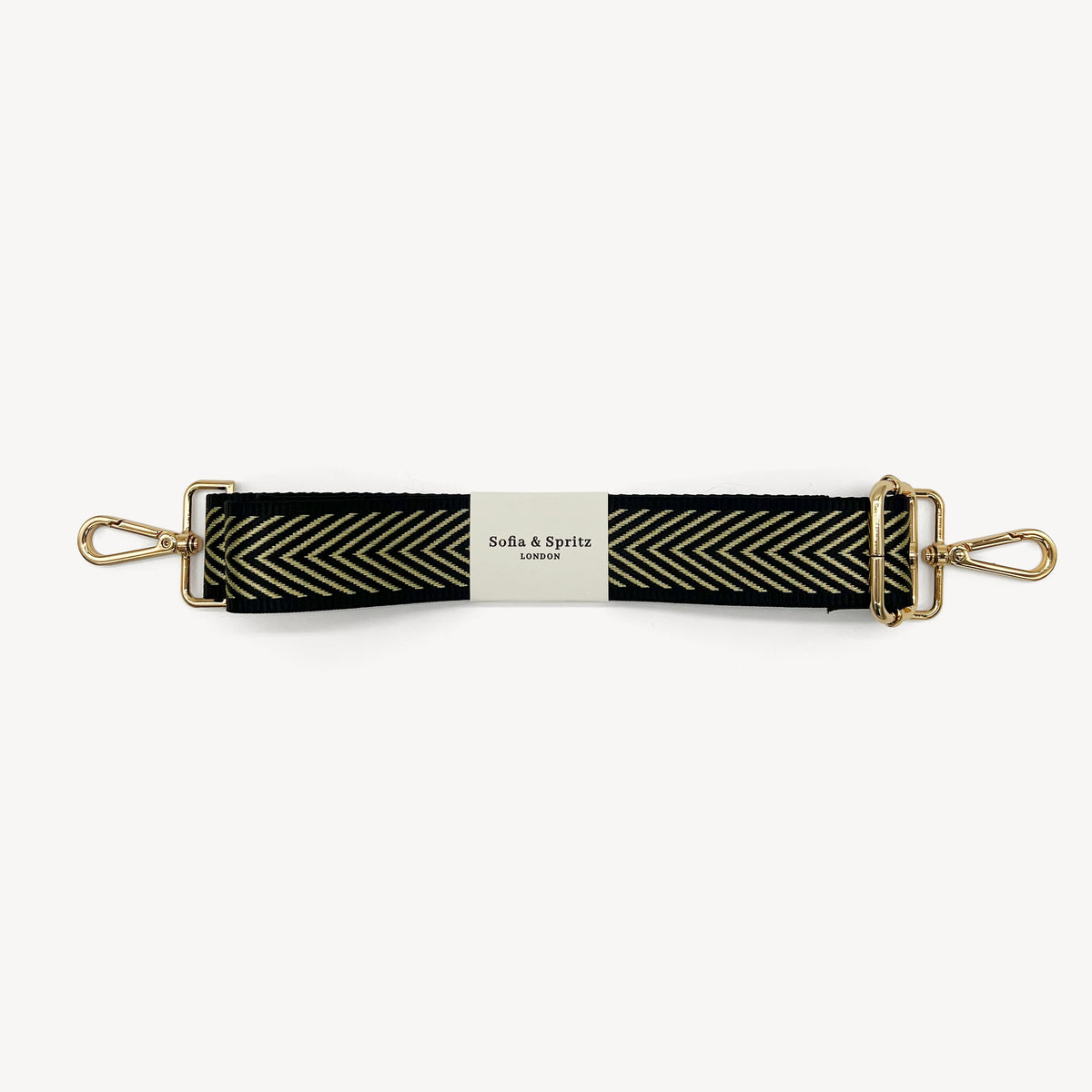 Black & Gold Chevron Strap