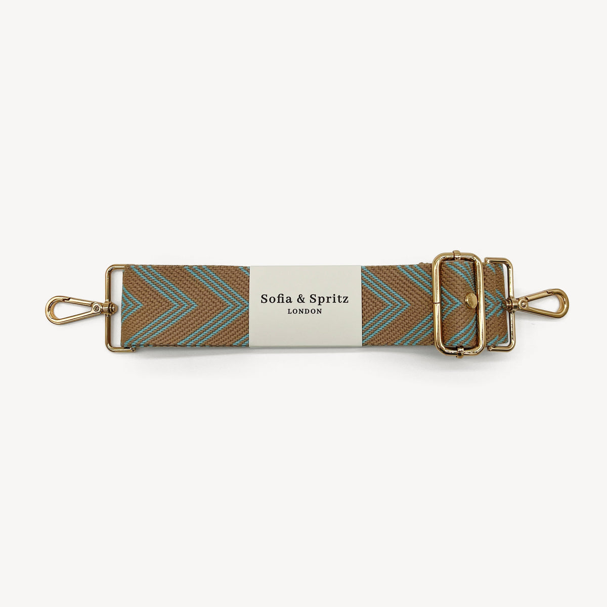 Pale Blue & Tan Arrow Strap