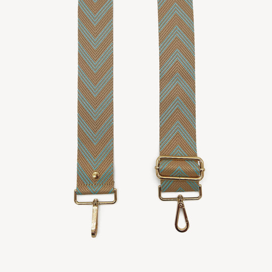 Pale Blue & Tan Arrow Strap