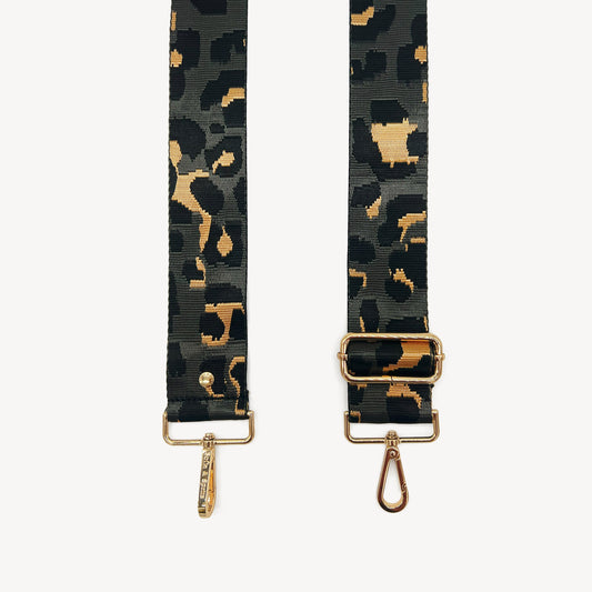 Grey & Gold Leopard Strap