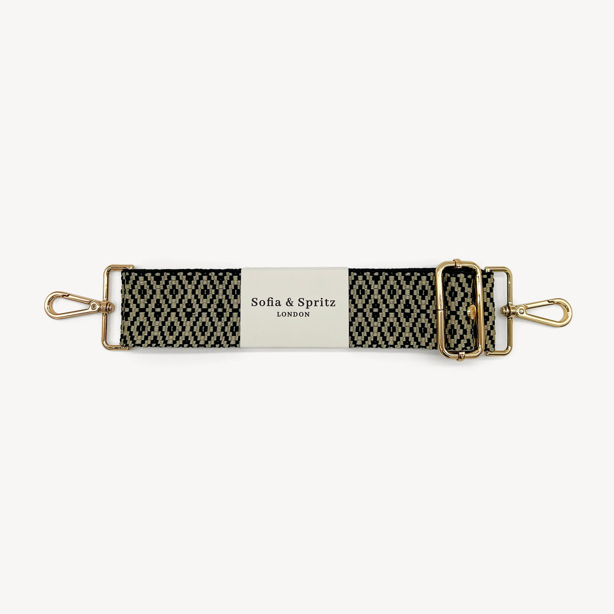 Black & Stone Embroidered Strap