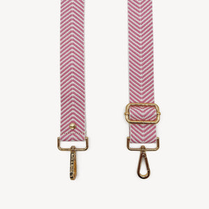 Pale Pink & White Chevron Strap
