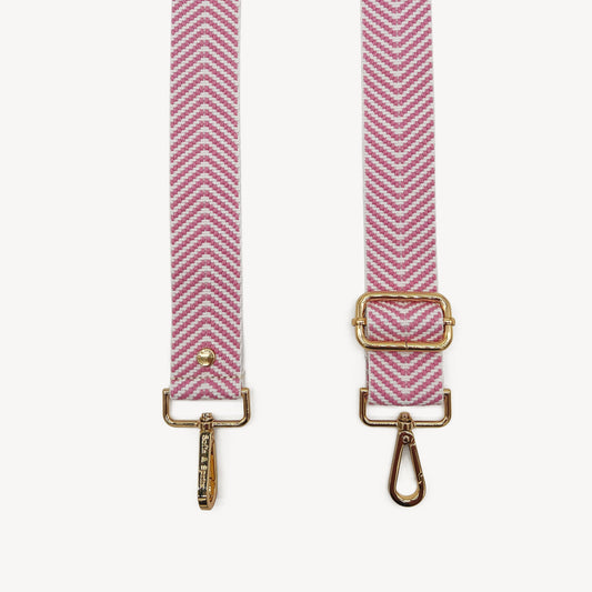 Pale Pink & White Chevron Strap