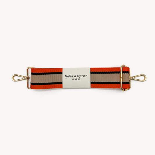 Orange, Tan & Black Stripe Strap