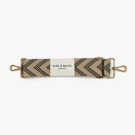 Olive Green & Stone Arrow Strap
